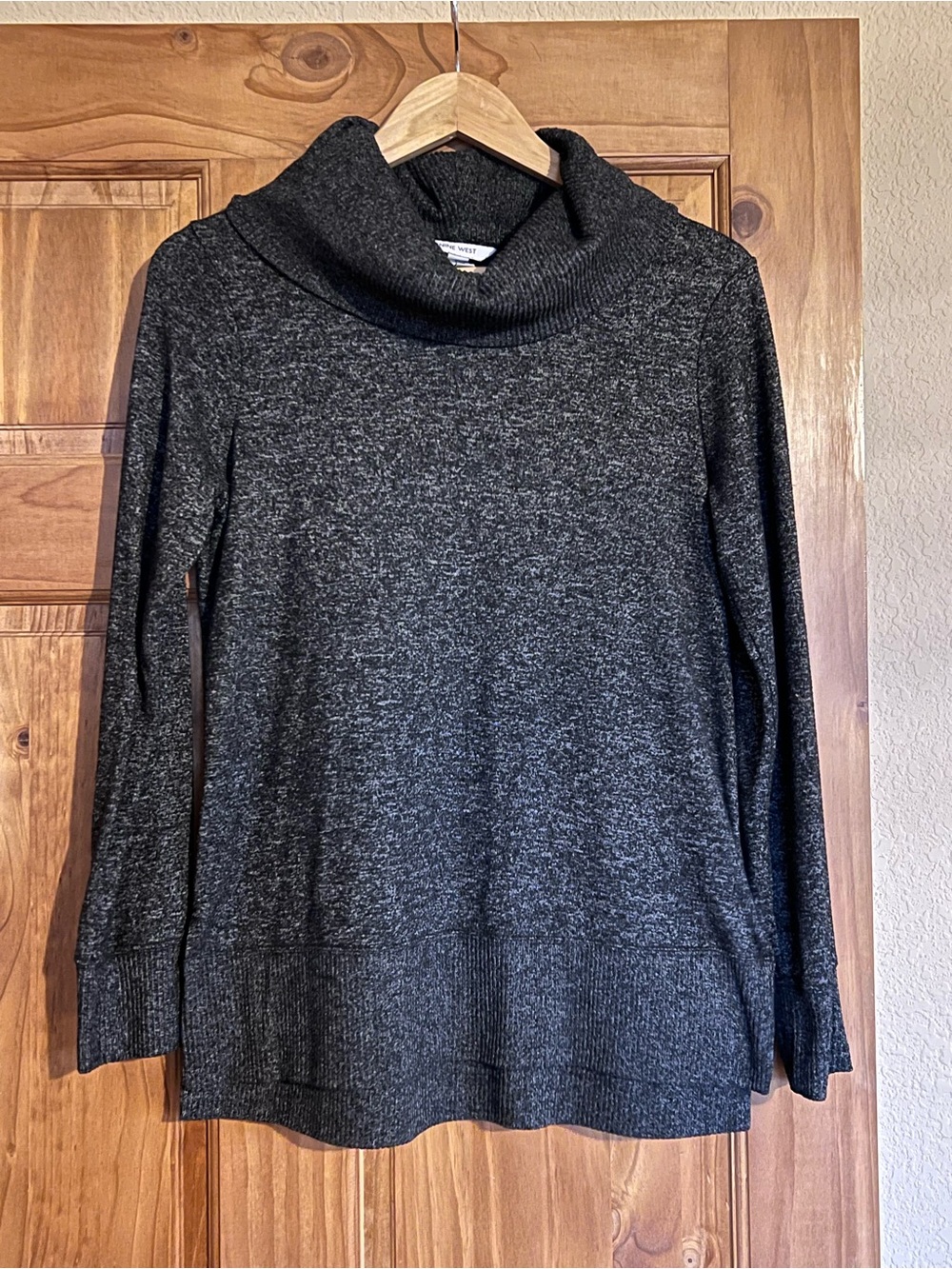 Nine West Charcoal Gray Cowl Neck Women's Sweater